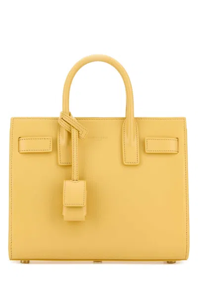 Saint Laurent Yellow Leather Nano Sac De Jour Handbag