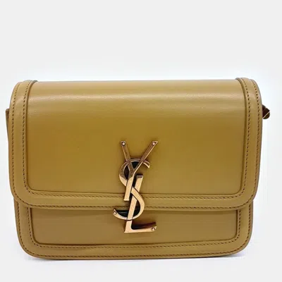 Pre-owned Saint Laurent Yellow Leather Solferino Satchel Small