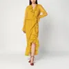 Saint Laurent Abito In Crepe Giallo  Donna In Orange