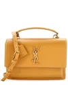 Saint Laurent Yellow Sheep Leather Sunset Top Handle Shoulder Bag Medium  (authentic Pre-loved)