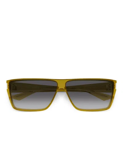 Saint Laurent Yellow Sl 757 Sunglasses In Black