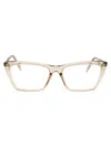 Saint Laurent Yellow-yellow-transparent Recycled Acetate Glasses In Neutral