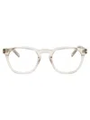 Saint Laurent Yellow-yellow-transparent Recycled Acetate Glasses In White