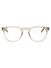 Saint Laurent Yellow-yellow-transparent Recycled Acetate Glasses In Neutral