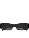 Saint Laurent Rectangular Sunglasses With Thick Acetate Frames In Black