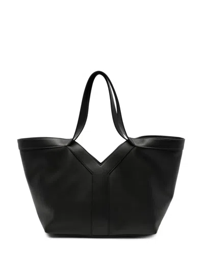Saint Laurent Leather Y Shopping Shoulder Bag Double Handles In Red