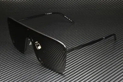 Pre-owned Saint Laurent Ysl 364 Mask 002 Black Matte Solid Black Mask 99 Unisex Sunglasses