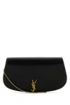 Saint Laurent Voltaire Ysl Monogram Wallet On Chain In Grained Leather