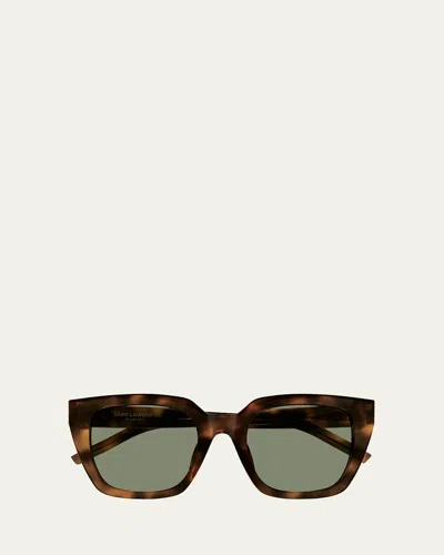 Saint Laurent Ysl Acetate Cat-eye Sunglasses In Havana