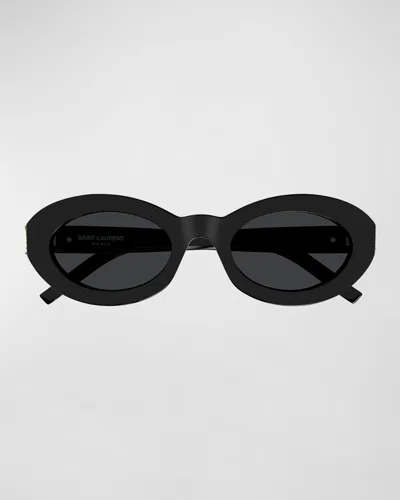 SAINT LAURENT YSL ACETATE OVAL SUNGLASSES