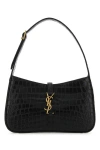 Saint Laurent Crocodile Embossed Hobo Bag With Gold-tone Hardware