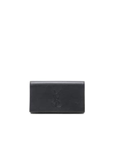 Saint Laurent Ysl Belle De Jour Clutch Bag In Blue