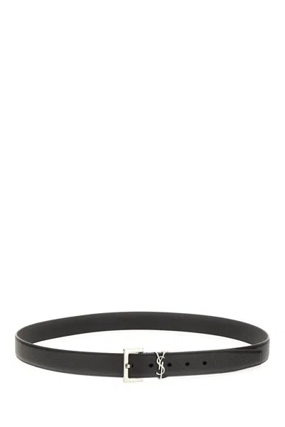 Saint Laurent Ysl Belt In Black
