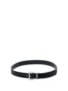 Saint Laurent `cassandre` Belt In Black  