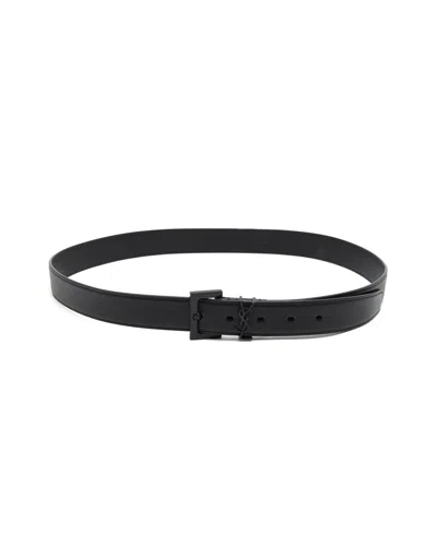 Saint Laurent Ysl Belt, Size 100 In Black