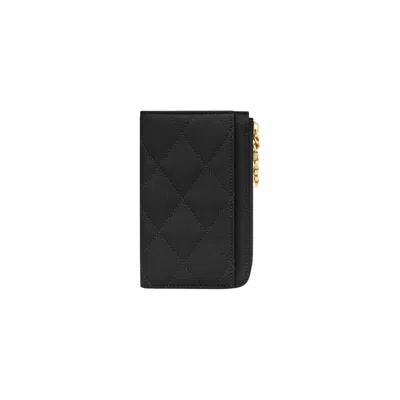 Pre-owned Saint Laurent Ysl Bijou Zip Card Case 'nero' | Black | Women's Size Onesize