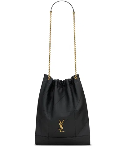Saint Laurent Jamie Pochon Shoulder Bag In Nappa Leather In Black
