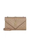 Saint Laurent Small Envelope Calfskin Leather Shoulder Bag