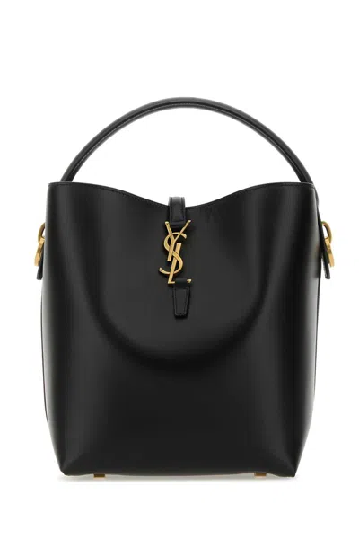 Saint Laurent Ysl Bo Mng M Le 37 Queens Calf In Black