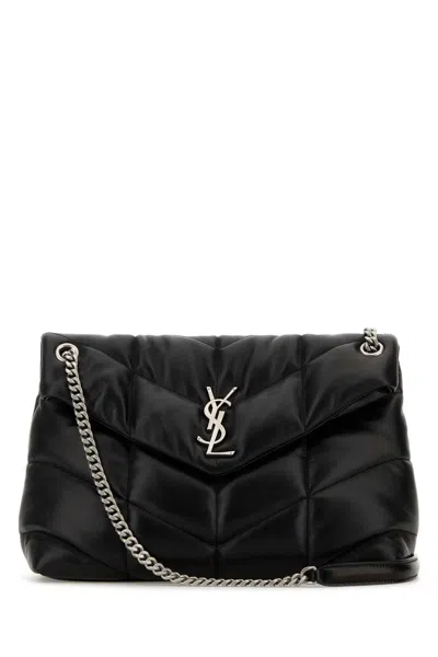 Saint Laurent Ysl Bo Mng Puffer M In Black