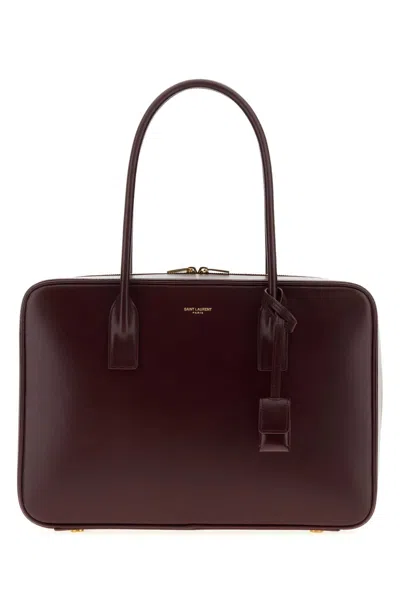 Saint Laurent Ysl Bo Sdj Bauletto In Burgundy