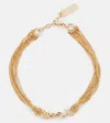 Saint Laurent Cassandre Metal Tassel Bracelet In Gold