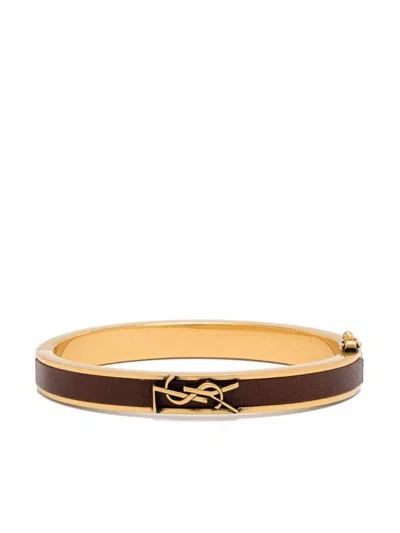 Saint Laurent Ysl Bracelet In Gold