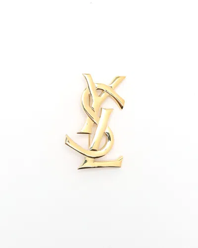 Saint Laurent Ysl Brooch In Gold