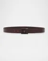 Saint Laurent Ysl Buckle Leather Belt