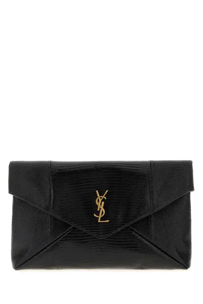 Saint Laurent Busta Pouch Clutch In Black