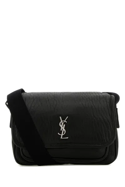 SAINT LAURENT BORSA A TRACOLLA MESSENGER PICCOLA IN PELLE NERA UOMO