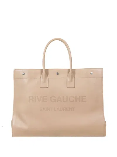 Saint Laurent Ysl Bv Tote Rive Gau In Brown