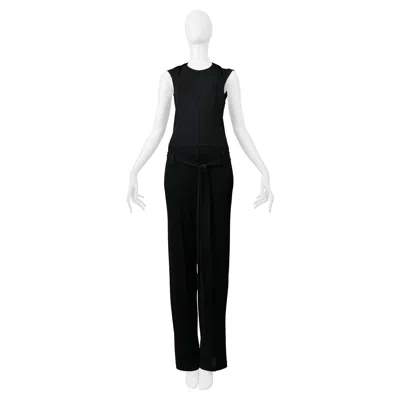 Pre-owned Saint Laurent Ysl By Stefano Pilati Black Jumpsuit