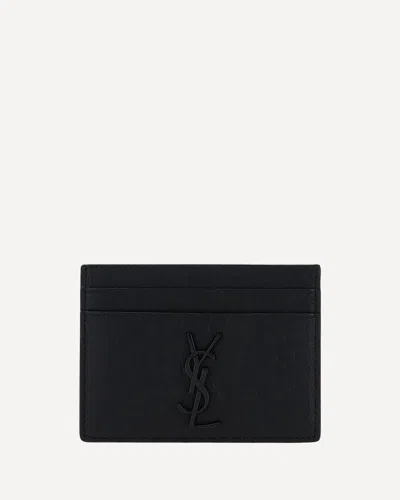 Saint Laurent Ysl Card Holder In Black