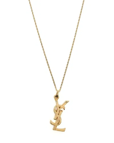 Saint Laurent Ysl Cassandra Necklace In Pink