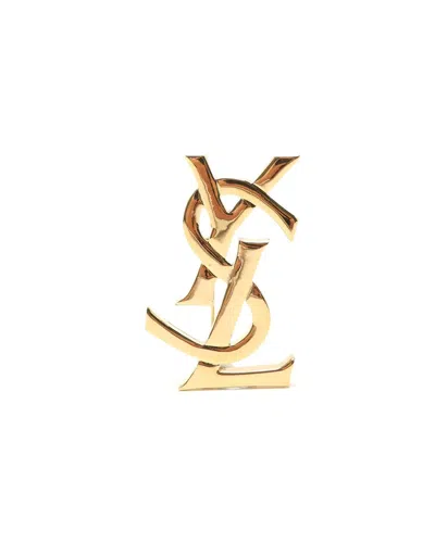 Saint Laurent Ysl Cassandre Brooch In Gold