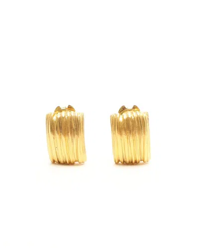 Saint Laurent Ysl Clip-on Earrings In Gold