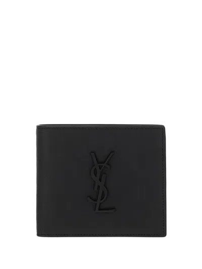 Saint Laurent Monogram Wallet In Black