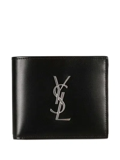 Saint Laurent Ysl Credit Card Holder In Black
