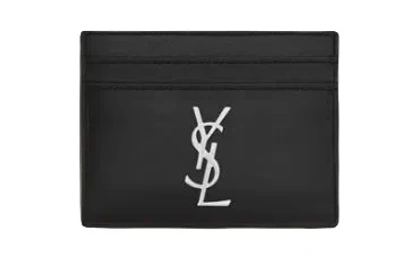 Saint Laurent Ysl Credit Card Holder 172y Mono In Black