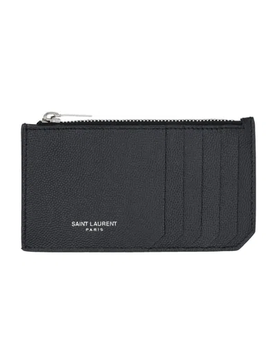 Saint Laurent Ysl Credit Card Holder 345y Sl In Black