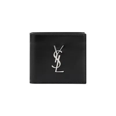Saint Laurent Ysl Credit Card Holder Men In Black