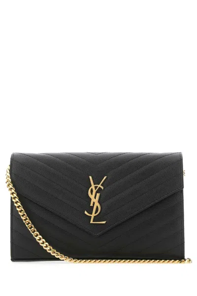 Saint Laurent Ysl C.wall(153y)mono In Black