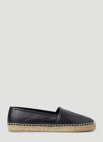 SAINT LAURENT YSL EMBOSSED FLAT ESPADRILLES