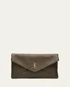 Saint Laurent Ysl Envelope Pouch In Grained Leather