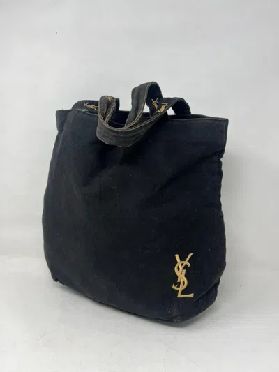 Pre-owned Saint Laurent (ysl) Fade Tote Bag In Black