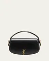 Saint Laurent Voltaire Mini Leather Shoulder Bag In Dark Currant