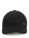 Saint Laurent Cassandre Baseball Cap In Black