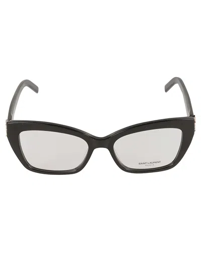 Saint Laurent Ysl Hinge Butterfly Frame Glasses In Black