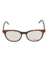Saint Laurent Ysl Hinge Oval Frame Glasses In Havana/transparent